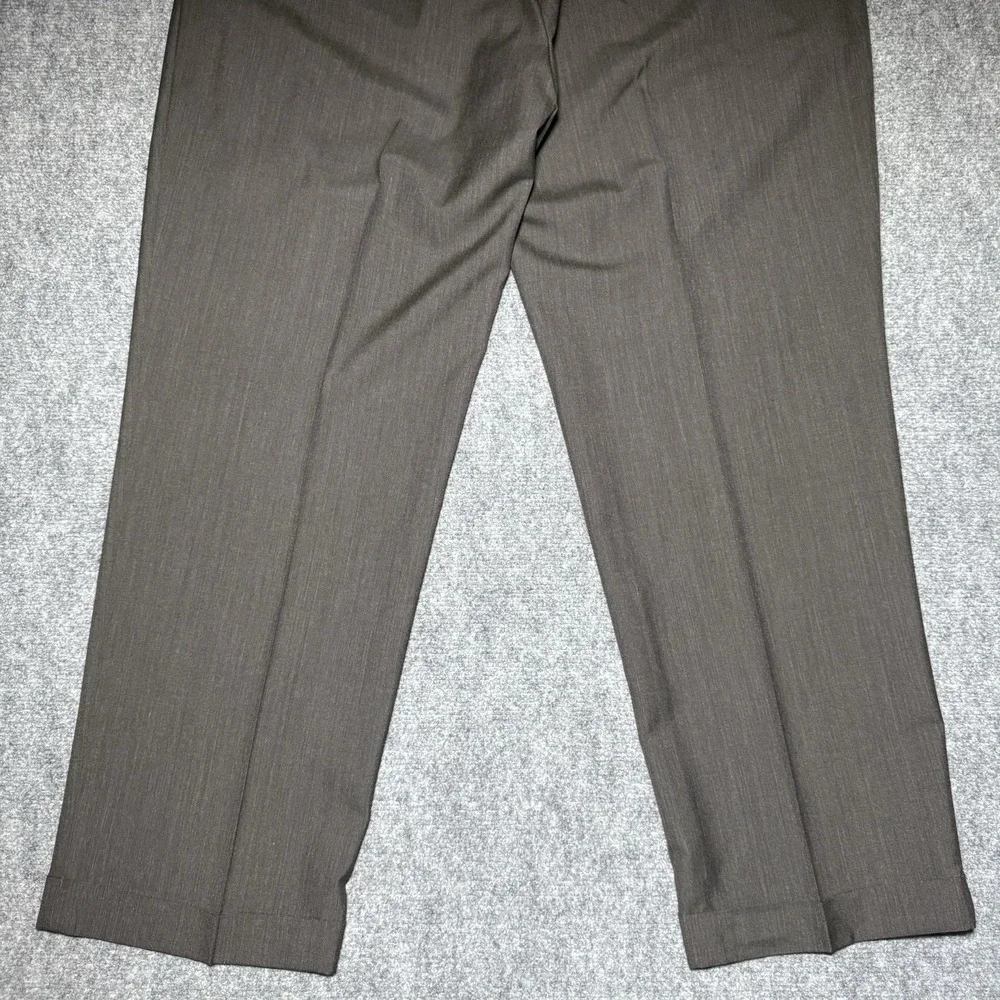 Brooks Brothers 346 Solid Dark Brown Dress Pants 100% Wool Men Fit 38x30